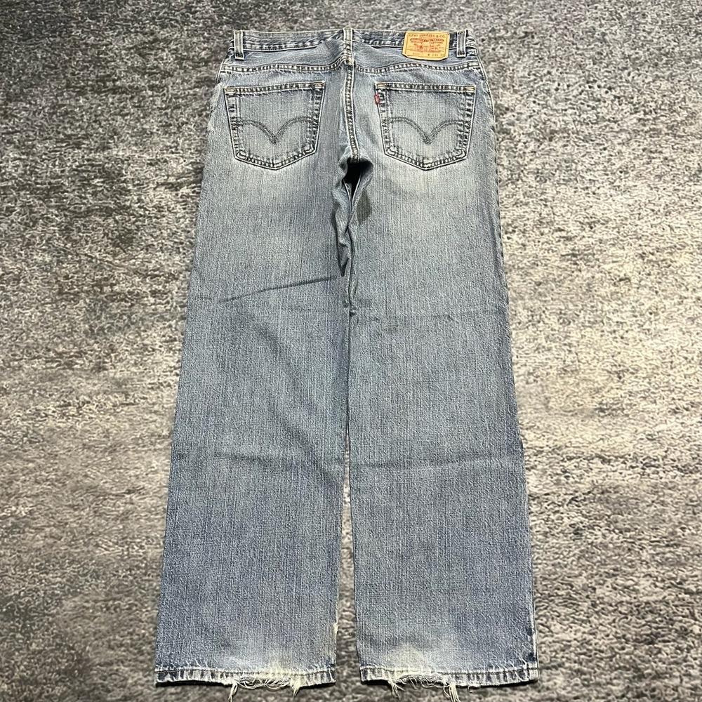 Levi's‎ 559 Jeans Mens 34x32 Blue Denim Relaxed Straight Baggy Grunge Distressed